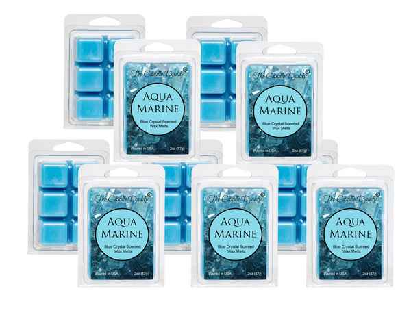 Aqua Marine - Blue Crystal Maximum Scented Wax Melt - 1 Pack - 2 Ounces - 6 Cubes