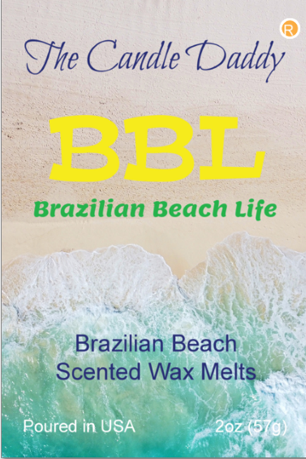 BBL - Brazilian Beach Life Maximum Scented Wax Melt - 1 Pack - 2 Ounces - 6 Cubes