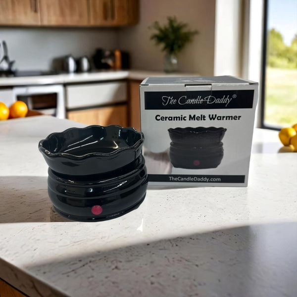 Electric Ceramic Wax Warmer - Round Black - Free Gift