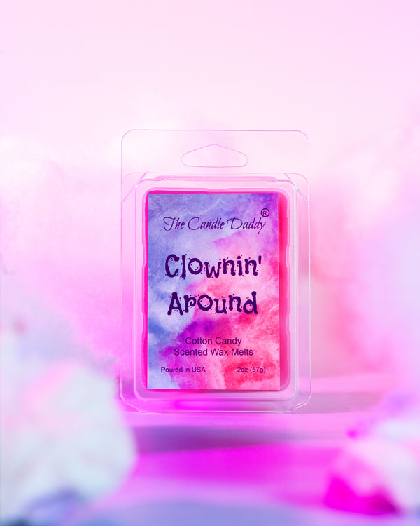 Clownin' Around - Cotton Candy Maximum Scented Wax Melt - 1 Pack - 2 Ounces - 6 Cubes