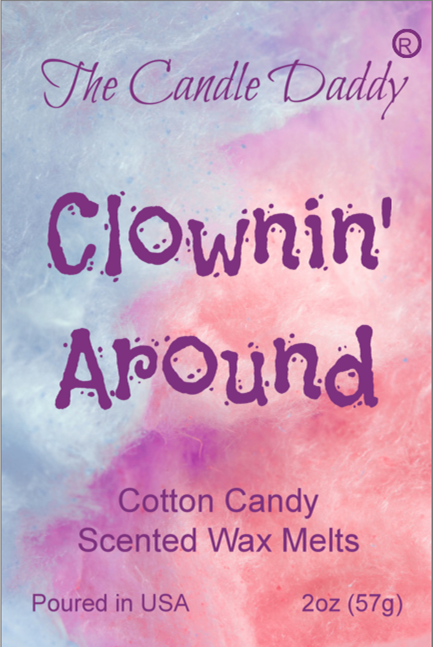 Clownin' Around - Cotton Candy Maximum Scented Wax Melt - 1 Pack - 2 Ounces - 6 Cubes