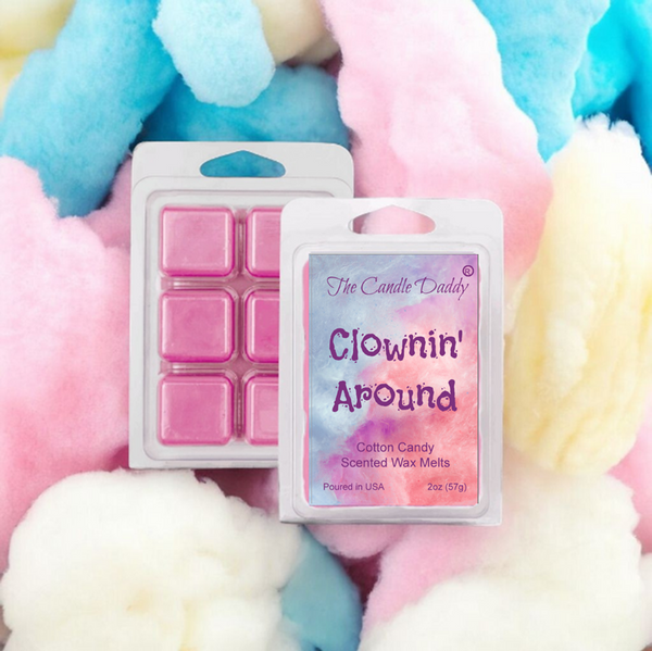 Clownin' Around - Cotton Candy Maximum Scented Wax Melt - 1 Pack - 2 Ounces - 6 Cubes