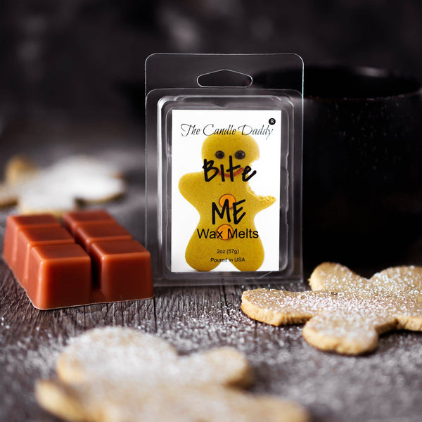 Bite Me - Gingerbread Christmas Cookie Scented Wax Melt - 1 Pack - 2 Ounces - 6 Cubes - The Candle Daddy