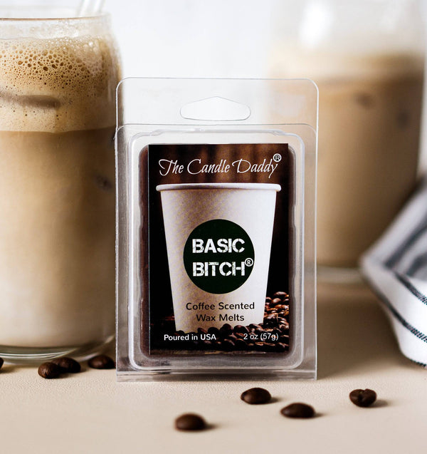 Basic Bitch - Coffee Scented Wax Melt - 1 Pack - 2 Ounces - 6 Cubes - The Candle Daddy