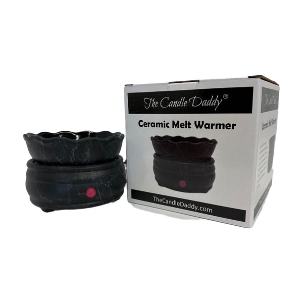 Electric Ceramic Wax Melt and Candle Warmer - Round Marble
