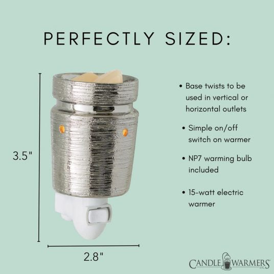Brushed Chrome Pluggable Wax Warmer