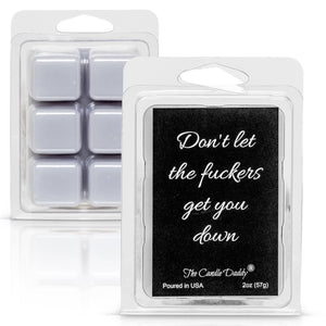 Don't Let the Fuckers Get You Down - Mango & Coconut Scented Melt - 1 Pack - 2 Ounces - 6 Cubes - The Candle Daddy