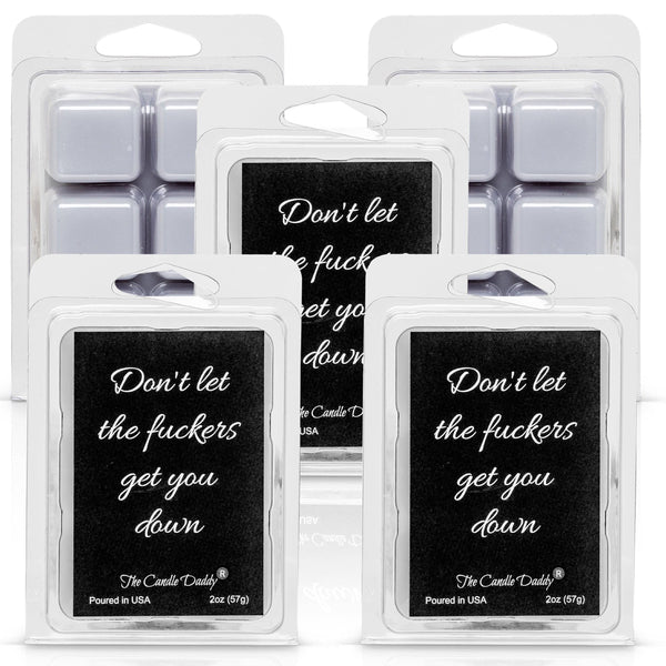 Don't Let the Fuckers Get You Down - Mango & Coconut Scented Melt - 1 Pack - 2 Ounces - 6 Cubes - The Candle Daddy