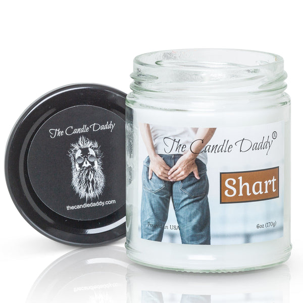 Shart - Terrible Near Shit Scented Candle- Smells Horrible- - Funny 6 oz Jar Candle- 40 hour burn time - The Candle Daddy