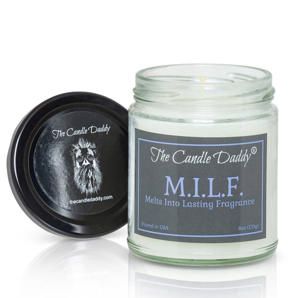 M.I.L.F "Melts Into Lasting Fragrance" - 6 Ounce - 40 Hour Burn- Sexy Spiked Apple MILF Scent - The Candle Daddy