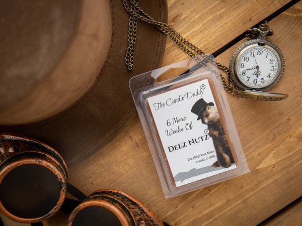 6 More Weeks of Deez Nutz - Groundhog Day Edition - Banana Nut Bread Scented Wax Melt - 1 Pack - 2 Ounces - 6 Cubes - The Candle Daddy