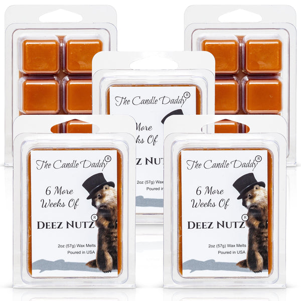 6 More Weeks of Deez Nutz - Groundhog Day Edition - Banana Nut Bread Scented Wax Melt - 1 Pack - 2 Ounces - 6 Cubes - The Candle Daddy