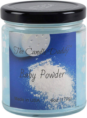 Baby Powder Jar Candle - 6 Ounce - 40 Hour Burn - The Candle Daddy