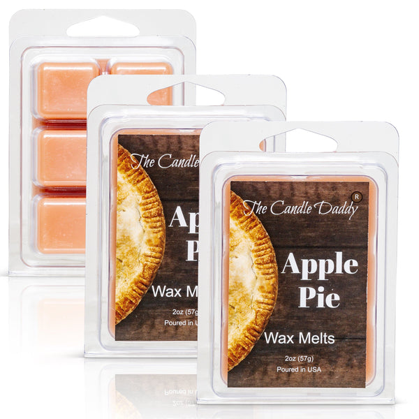 Apple Pie - Sweet American Freshly Baked Scented Melt- Maximum Scent Wax Cubes/Melts- 1 Pack -2 Ounces- 6 Cubes - The Candle Daddy