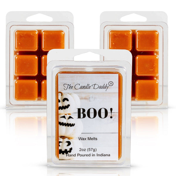 Boo! - Pumpkin Spice Scented Wax Melts - 1 Pack - 2 Ounces - 6 Cubes - The Candle Daddy