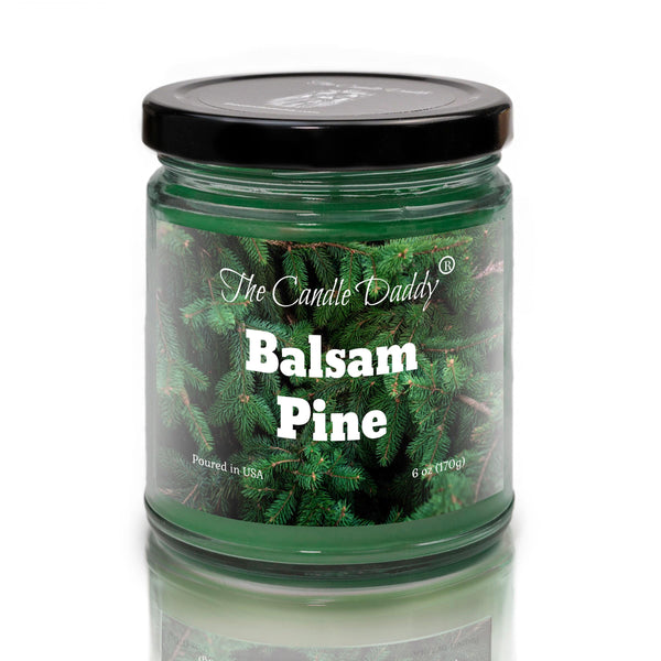 Balsam Pine - Refreshing Christmas Tree Scented - Holiday 6 Oz Jar Candle - 40 Hour Burn Time - The Candle Daddy
