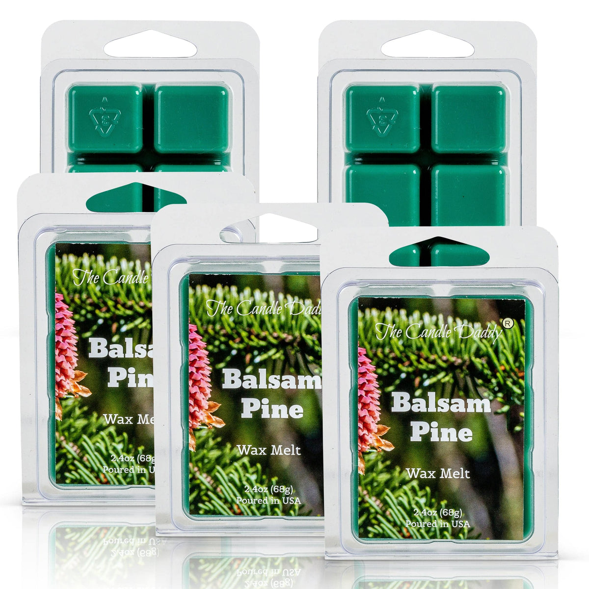 5 Pack - Pine Tree - Blue Spruce Scented Christmas Wax Melt - 2 Ounces x 5  Packs = 10 Ounces