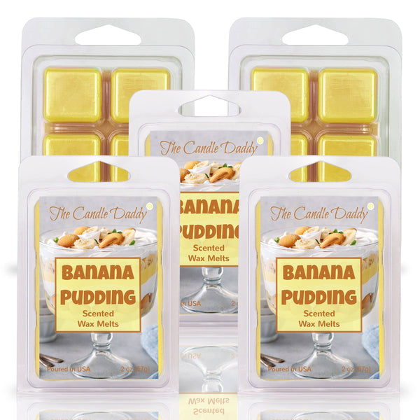 Banana Pudding - Sweet Banana Pudding Scented Wax Melt - 1 Pack - 2 Ounces - 6 Cubes - The Candle Daddy