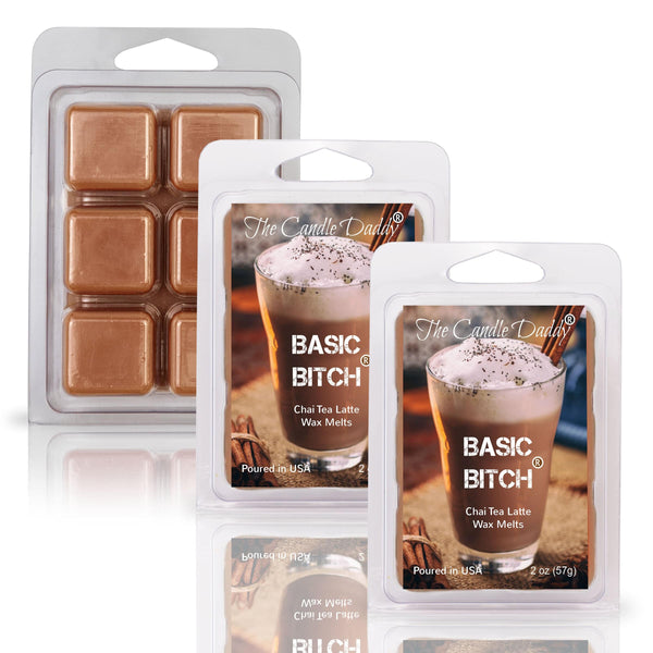 Basic Bitch - Chai Tea Latte Scented Wax Melt - 1 Pack - 2 Ounces - 6 Cubes - The Candle Daddy