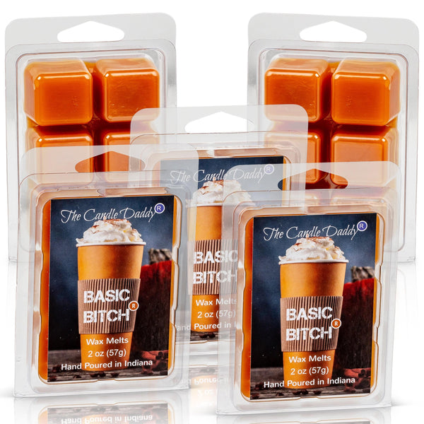 Basic Bitch - Pumpkin Spice Latte Scented Wax Melt - 1 Pack - 2 Ounces - 6 Cubes - The Candle Daddy