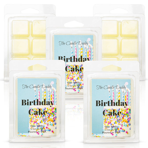 Birthday Cake - Cake Scented Melt- Maximum Scent Wax Cubes/Melts- 1 Pack -2 Ounces- 6 Cubes - The Candle Daddy