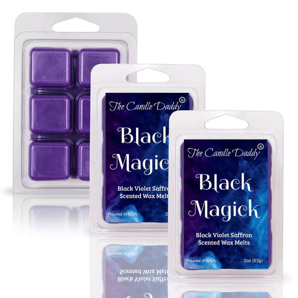 Black Magick - Black Violet Saffron Scented Wax Melt - 1 Pack - 2 Ounces - 6 Cubes - The Candle Daddy
