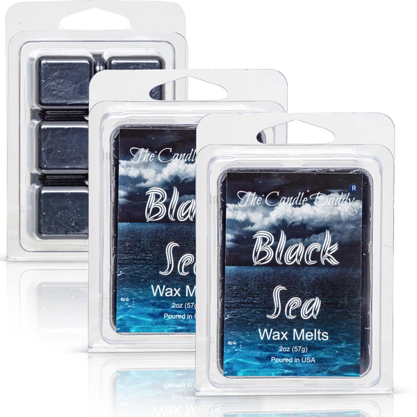 Black Sea - Ocean, Salt, Airy Scented Melt - Maximum Scent Wax Cubes/Melts- 1 Pack -2 Ounces- 6 Cubes - The Candle Daddy