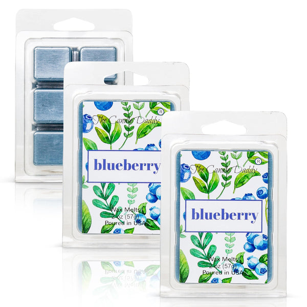 Blueberry - Sweet Blueberry Scented Melt- Maximum Scent Wax Cubes/Melts- 1 Pack -2 Ounces- 6 Cubes - The Candle Daddy