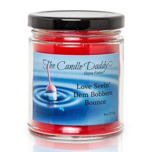 The Candle Daddy's Gone Fishin' -Love Seein' Dem Bobbers Bounce - Ripe Melons Scented Melt- Maximum Scent Jar Candle- 6 oz- 40 Hour Burn Time - The Candle Daddy