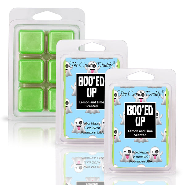Boo'ed Up - Ghostly Lemon and Lime Scented Halloween Wax Melt - 1 Pack - 2 Ounces - 6 Cubes - The Candle Daddy