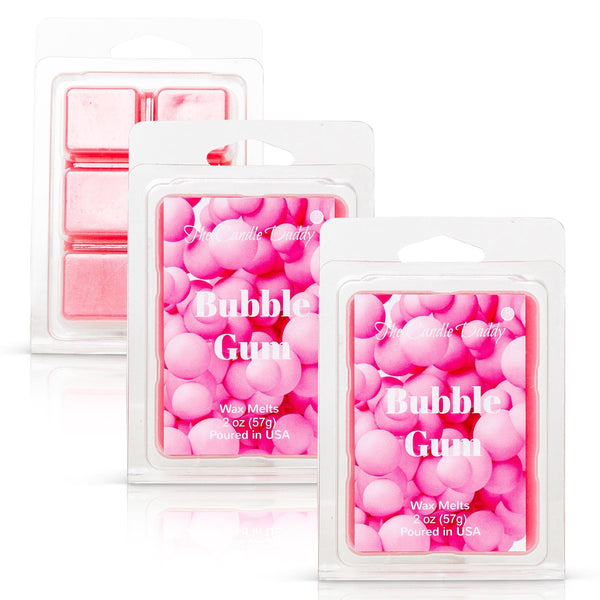 Bubble Gum - Pink Bubble Gum Scented Melt- Maximum Scent Wax Cubes/Melts- 1 Pack -2 Ounces- 6 Cubes - The Candle Daddy