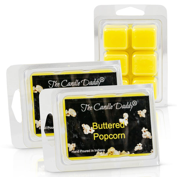 Buttered Popcorn - Movie Theatre Treat Scented Wax Melt - 1 Pack - 2 Ounces - 6 Cubes - The Candle Daddy