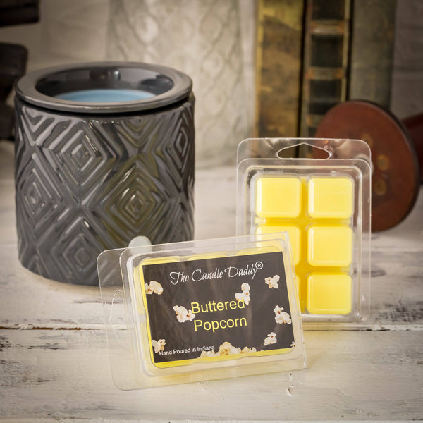 Buttered Popcorn - Movie Theatre Treat Scented Wax Melt - 1 Pack - 2 Ounces - 6 Cubes - The Candle Daddy