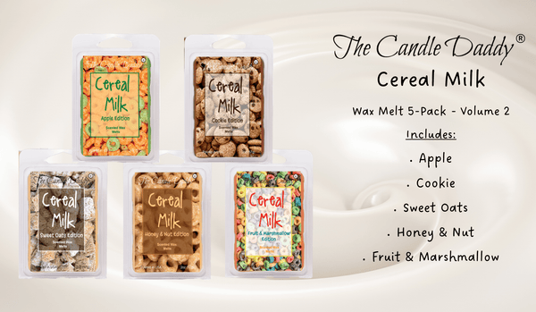 Cereal Milk 5 Pack - Volume 2 - 5 Amazing Cereal Milk Scented Wax Melts - 30 Total Cubes - 10 Total Ounces - The Candle Daddy