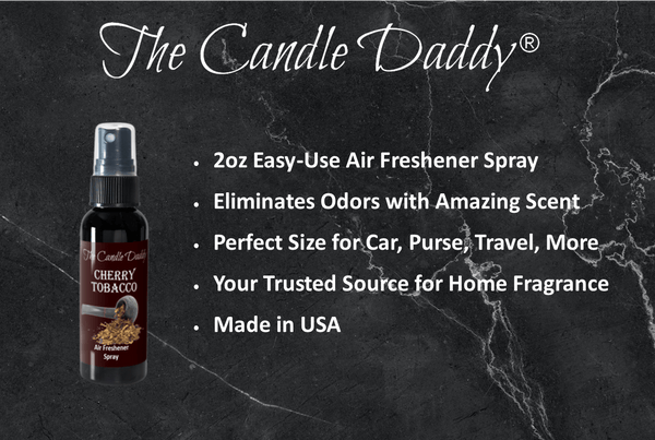 3 Pack - Cherry Tobacco Spray - Cherry Tobacco Scented - Room/Car Air Freshener Spray – (3) 2 Ounce Spray Bottles - The Candle Daddy