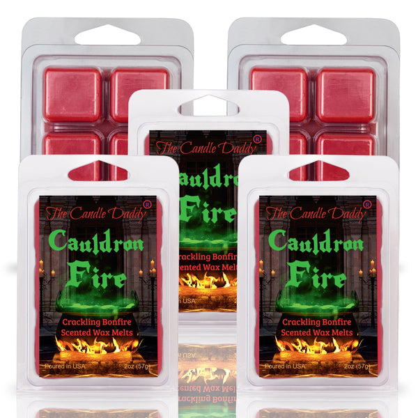 Cauldron Fire - Witchy Crackling Bonfire Scented Wax Melt - 1 Pack - 2 Ounces - 6 Cubes - The Candle Daddy