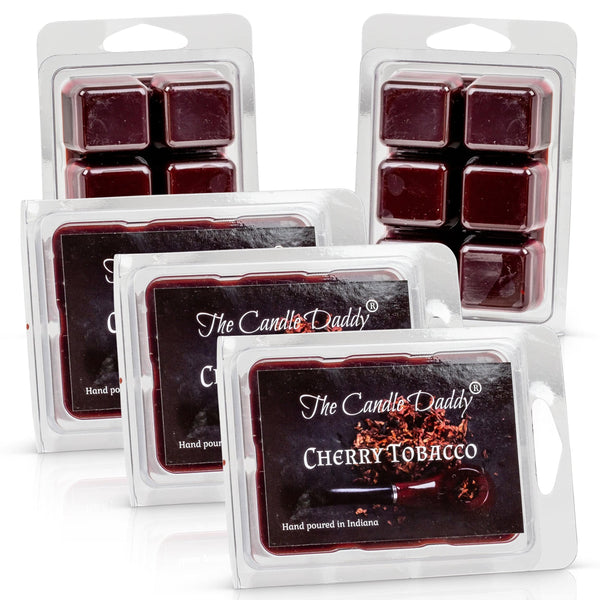 Cherry Tobacco Scented Wax Melt - 1 Pack - 2 Ounces - 6 Cubes - The Candle Daddy