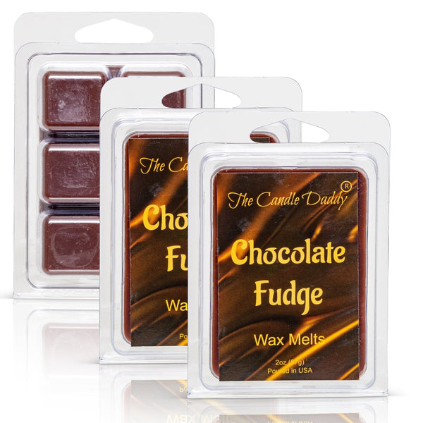 Chocolate Fudge - Rich, Warm Chocolate Scented Melt - Maximum Scent Wax Cubes/Melts- 1 Pack -2 Ounces- 6 Cubes - The Candle Daddy