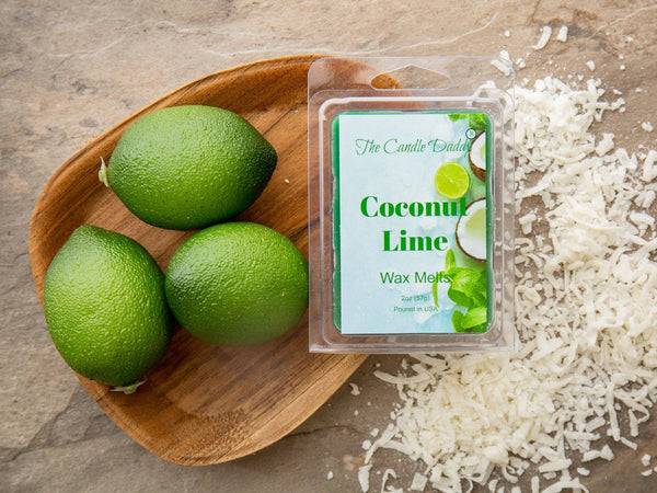 Coconut Lime - Amazing Combination of Citrus and Tropical Scented Melt- Maximum Scent Wax Cubes/Melts- 1 Pack -2 Ounces- 6 Cubes - The Candle Daddy