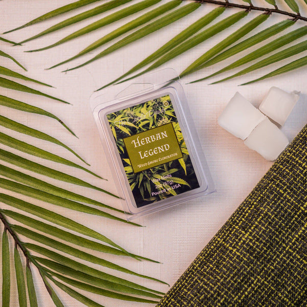 Herban Legend - Weed Smoke Eliminator Wax Melt - 1 Pack - 2 Ounces - 6 Cubes - The Candle Daddy