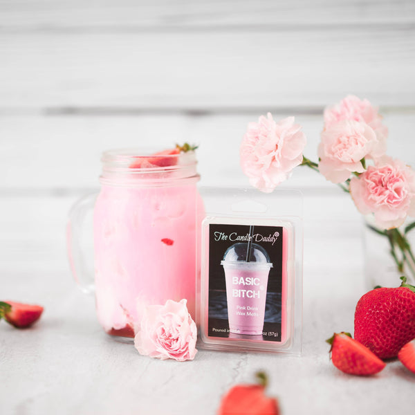 Basic Bitch - Pink Drink Scented Wax Melt - 1 Pack - 2 Ounces - 6 Cubes - The Candle Daddy