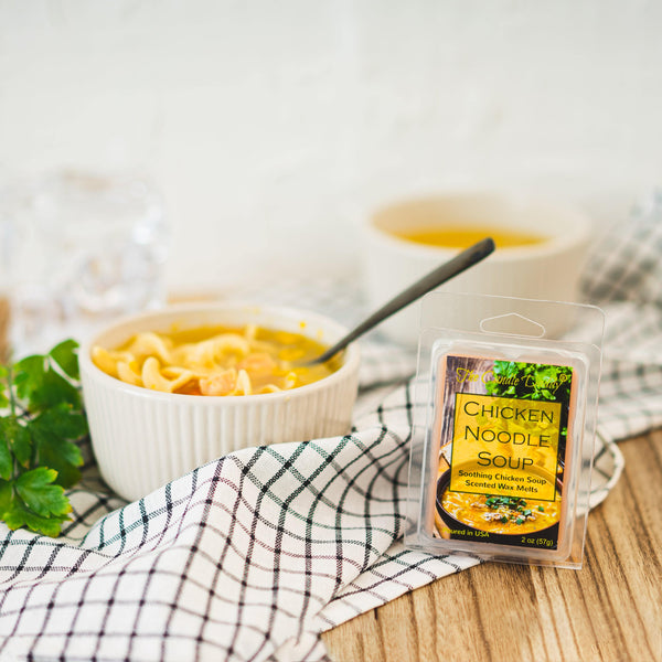 Chicken Noodle Soup - Soothing Chicken Soup Scented Wax Melt - 1 Pack - 2 Ounces - 6 Cubes - The Candle Daddy