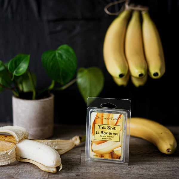 This Shit Is Bananas - Banana Scented Wax Melt - 1 Pack - 2 Ounces - 6 Cubes - The Candle Daddy