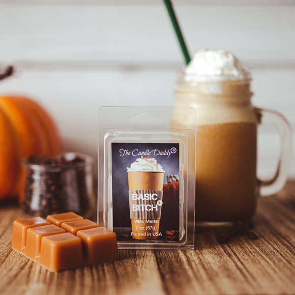 Basic Bitch - Pumpkin Spice Latte Scented Wax Melt - 1 Pack - 2 Ounces - 6 Cubes - The Candle Daddy