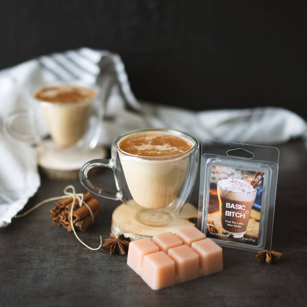 Basic Bitch - Chai Tea Latte Scented Wax Melt - 1 Pack - 2 Ounces - 6 Cubes - The Candle Daddy