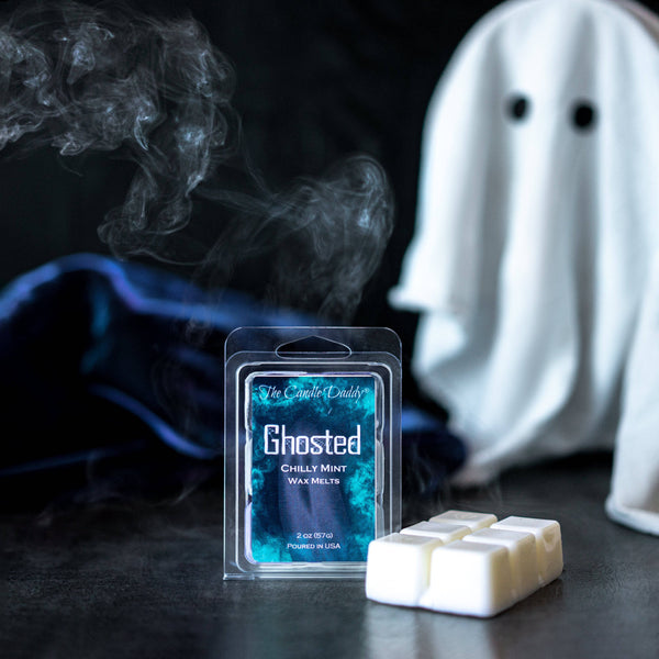 Ghosted - Chilly Mint Scented Halloween Wax Melt - 1 Pack - 2 Ounces - 6 Cubes - The Candle Daddy