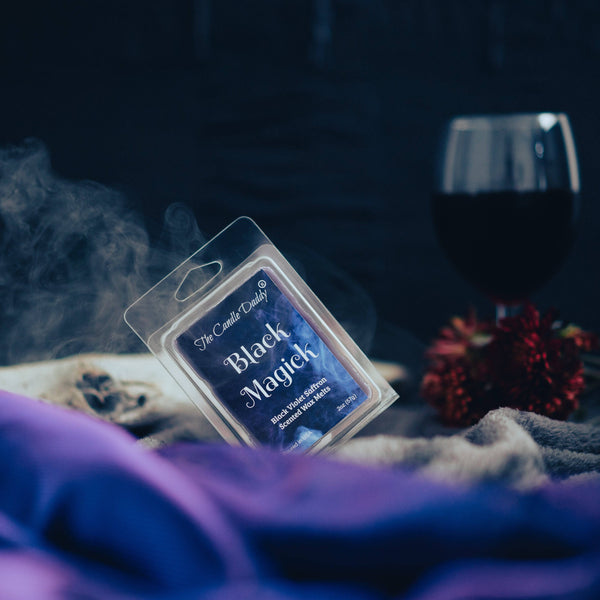 Black Magick - Black Violet Saffron Scented Wax Melt - 1 Pack - 2 Ounces - 6 Cubes - The Candle Daddy