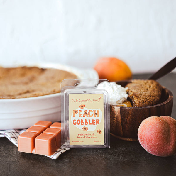 Peach Gobbler - Delicious Peach Scented Wax Melt - 1 Pack - 2 Ounces - 6 Cubes - The Candle Daddy
