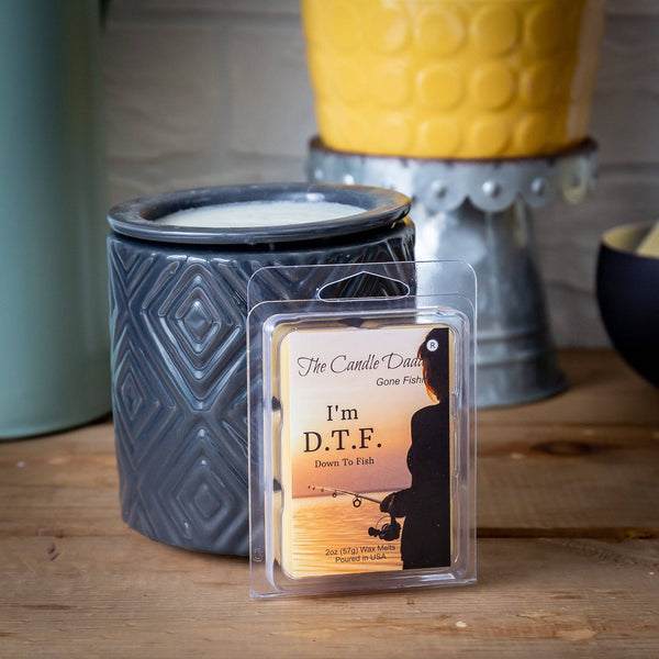 The Candle Daddy's Gone Fishin' - D.T.F. "Down To Fish" - Ocean Breeze Scented Melt- Maximum Scent Wax Cubes/Melts- 1 Pack -2 Ounces- 6 Cubes - The Candle Daddy