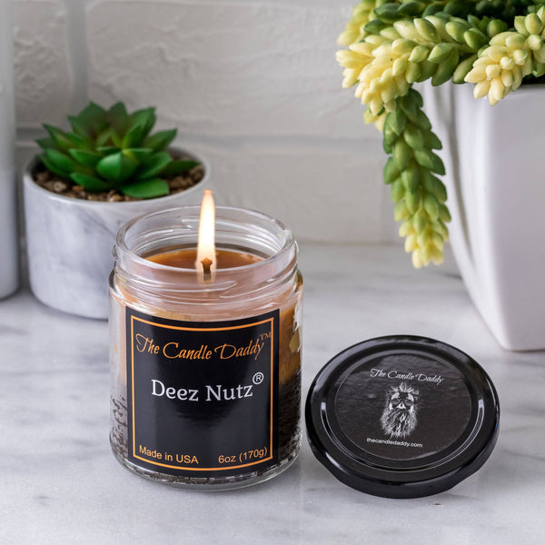"Daddy's Greatest Hits Vol. 1" Combo Set Of Five of Our Favorite Scented 6oz Jar Candles - Deez Nutz, Bofa Deez Nuts, Blue Balls, Morning Wood and Well Hung - The Candle Daddy